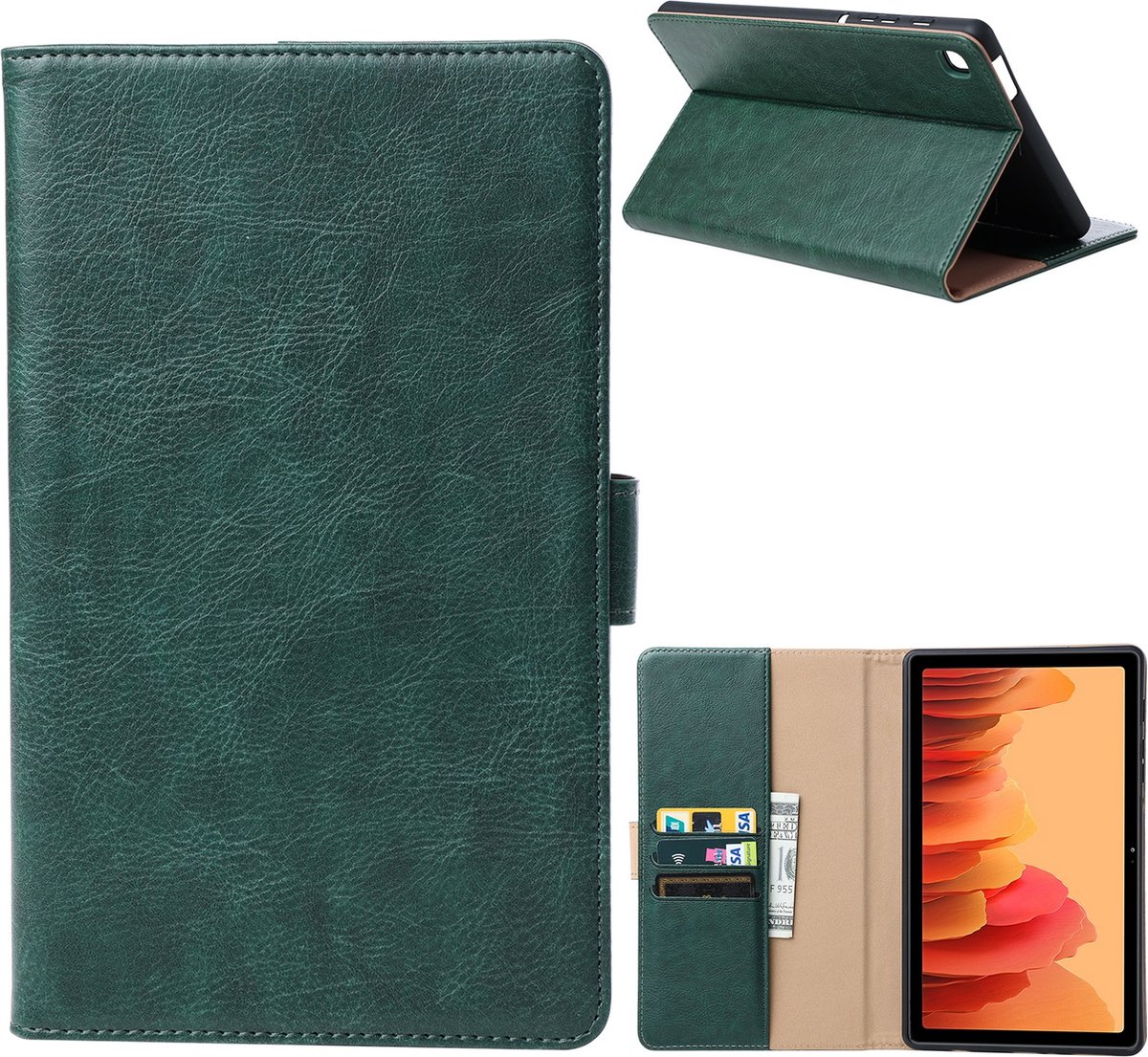 Luxe Tablet Hoes - Geschikt voor Samsung Galaxy Tab S6 Lite Hoes - 10.4 inch (2021, 2022) - Groen