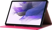 Luxe Tablet Hoes - Geschikt voor Samsung Galaxy Tab S8 Plus, S7 Plus, S7 FE Hoes - 12.4 inch (2021-2022) - Roze
