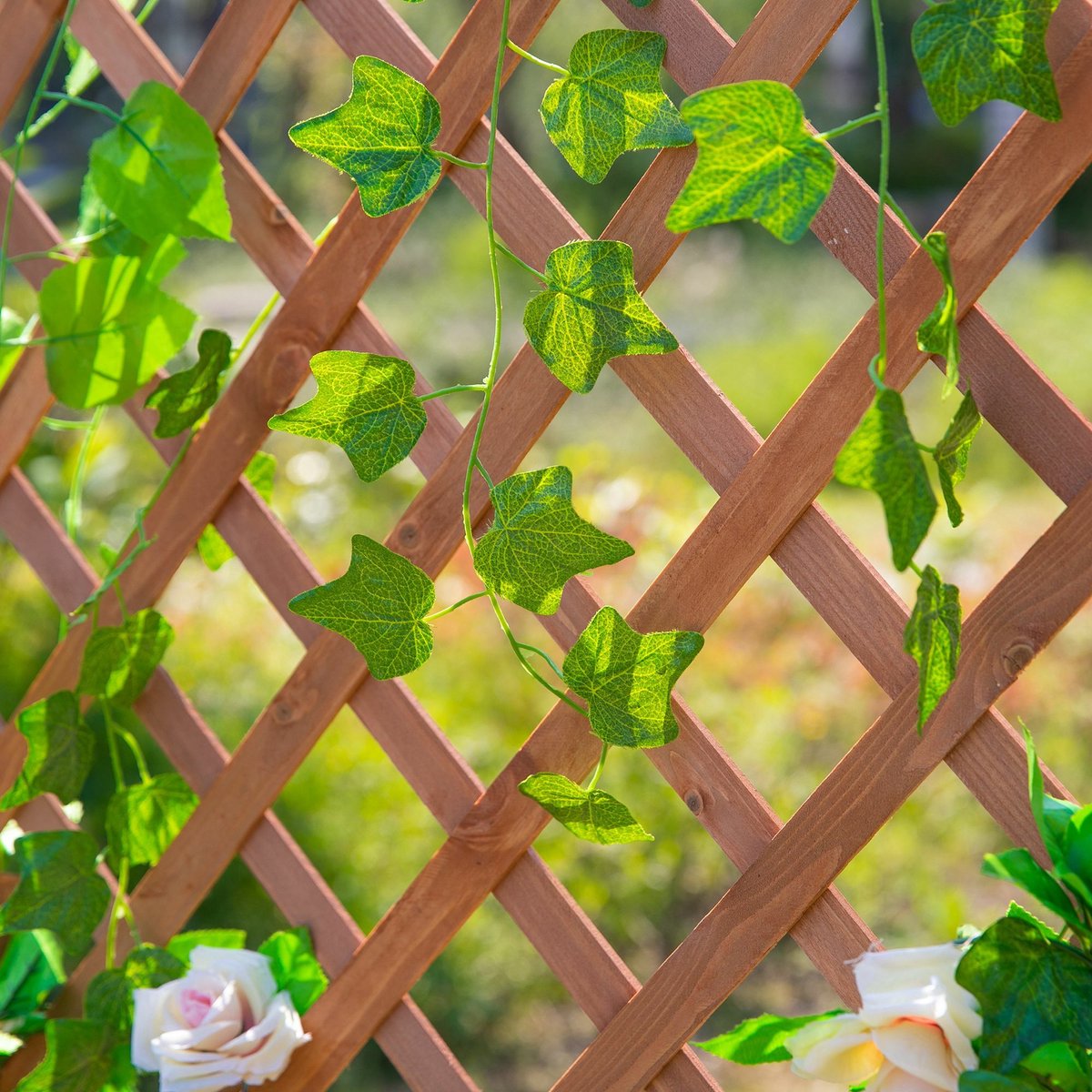 Outsunny verhoogde plantenbak - met trellis - donker