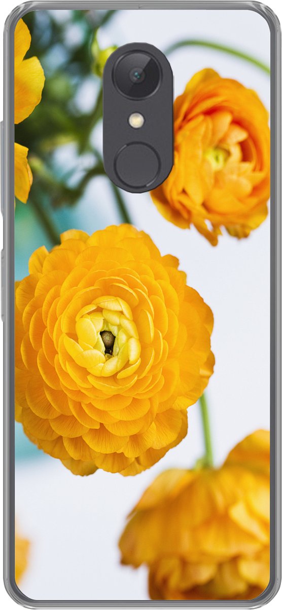 Telefoonhoesje Geschikt voor Xiaomi Geschikt voor Redmi 5 hoesje - Bloemen - Buiten - Oranje - Siliconen Telefoonhoesje Telefoonhoesje