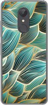 Geschikt voor Xiaomi Redmi 5 hoesje - Patronen - Goud - Abstract - Golf - Siliconen Telefoonhoesje