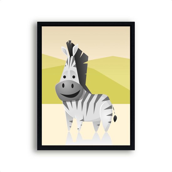 Poster Dikke zebra - safari / Jungle / Safari / 30x21cm