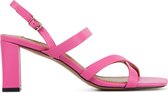 BiBi Lou Sandalen Dames / Damesschoenen - Leer   - Blokhak hoogte  7 cm - 612Z42VK - Fuchsia - Maat 39