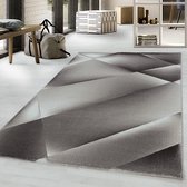 Design vloerkleed voor woonkamer Laagpolig vloerkleed Abstract patroon zachtpolig Bruin