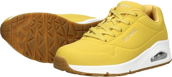 Skechers Uno -Stand On Air Dames Sneakers - Yellow - Maat 36