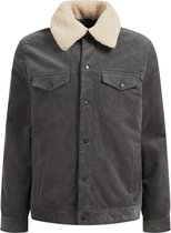 WE Fashion Heren ribcord trucker jacket met sherpakraag
