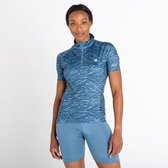 De Dare2B Persist jersey met korte mouwen en 7/8-ventilatierits - dames - Q-Wic Plus - lichtgewicht - Grijs