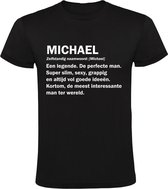 Michael Heren t-shirt | jarig | verjaardagkado | verjaardag kado | grappig | cadeau | Zwart