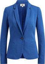 WE Fashion Dames tricot getailleerde stretch blazer