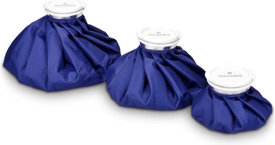 Navaris hot & cold bags - IJs- en warmwaterzak in één - Geschikt als warmwaterkruik en ice pack -Set van 3 - Blauw