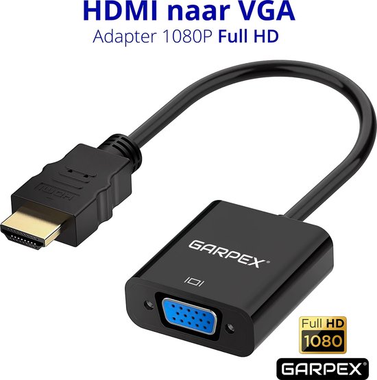 Garpex® HDMI naar VGA adapter – HDMI to VGA – Full HD 1080P – Male naar  Female | bol.com