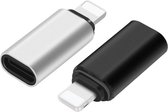 Staza® Lightning naar USB-C Adapter - Aluminium Design - USB C (Female) naar Apple Lightning (Male) Converter - Ondersteunt 2.4A snelladen en 480 Mbps data overdracht