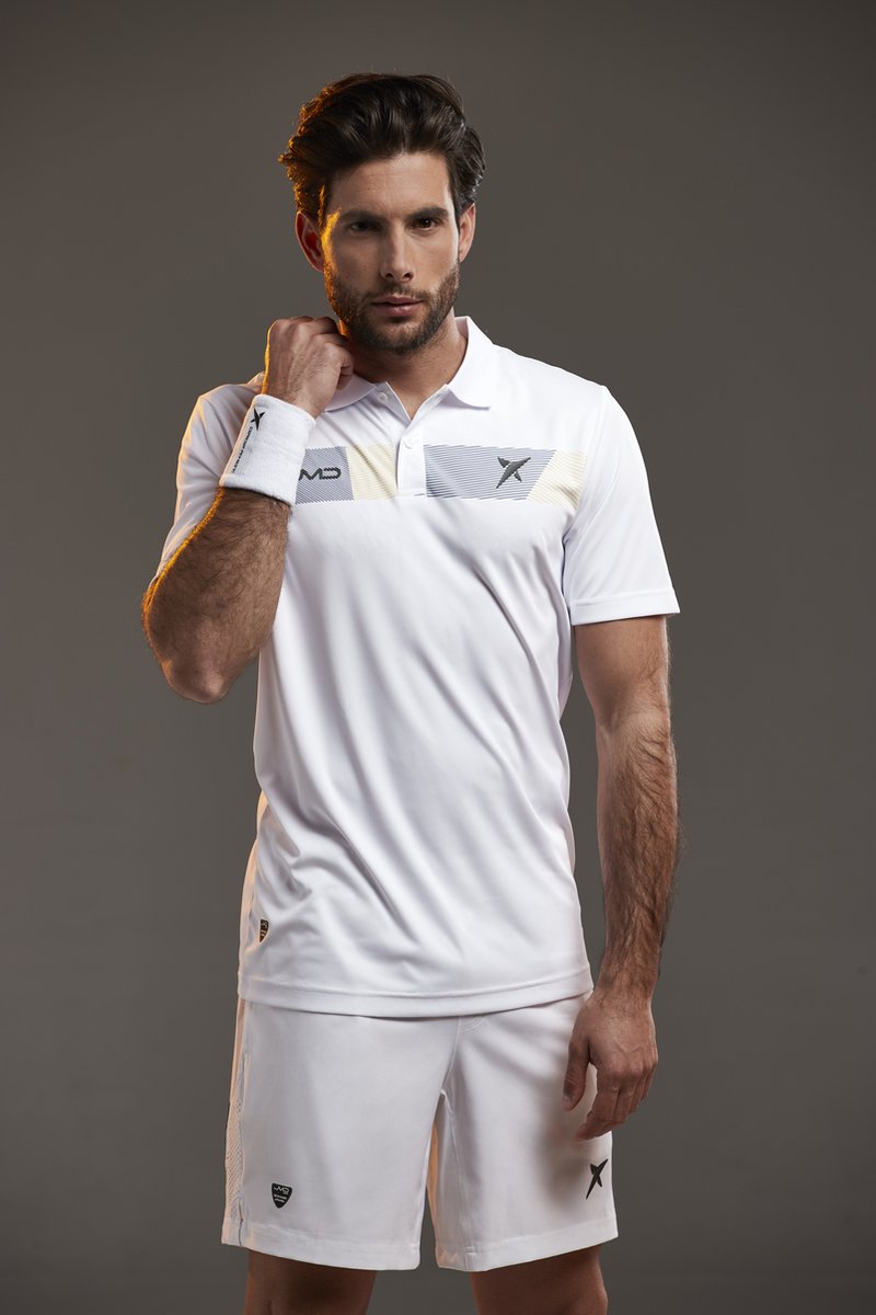 Drop Shot padel polo Koa Juan Martin Diaz (JMD) - wit - maat XL