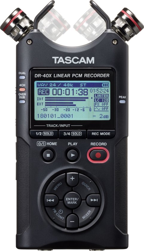Tascam DR-40X - Handheld recorder en USB audio interface - Tascam