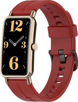 Siliconen Smartwatch bandje - Geschikt voor Huawei Watch Fit Mini siliconen bandje - rood - Strap-it Horlogeband / Polsband / Armband