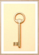 Poster Met Eiken Lijst - Golden Key Poster