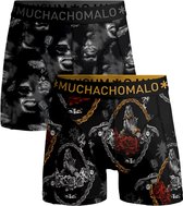 Muchachomalo-2-pack onderbroeken voor mannen-Elastisch Katoen-Boxershorts - Maat L