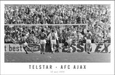 Walljar - Poster Ajax - Voetbalteam - Amsterdam - Eredivisie - Zwart wit - Telstar - AFC Ajax '70 - 50 x 70 cm - Zwart wit poster