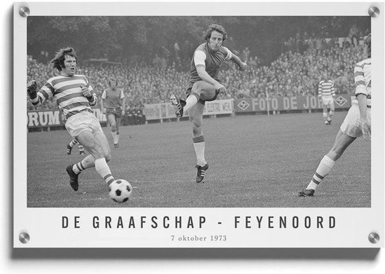 Walljar - De Graafschap - Feyenoord '73 - Muurdecoratie - Acrylglas schilderij - 50 x 70 cm