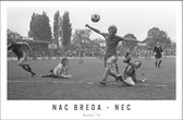 Walljar - NAC Breda - NEC '74 - Zwart wit poster