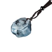 Devil Aquamarine Edelsteen Hanger Met Ketting – Aquamarijn Steen – Natuursteen – 25 mm – Edelstenen Sieraden