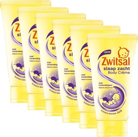 Foto: Zwitsal body cr me slaap zacht huidvriendelijke ph en dermatologisch getest voor de verzorging van de gevoelige babyhuid 6 x 150 ml