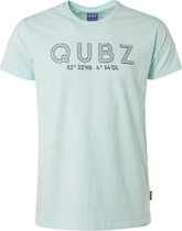 Qubz T-shirt T Shirt Crewneck Print On Chest Q05350204 Mint 058 Mannen Maat - S