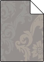 Proefstaal Origin Wallcoverings behang ornamenten taupe en glanzend brons - 346212 - 26,5 x 21 cm