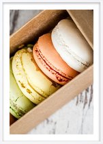 Poster Met Witte Lijst - Macarons Poster