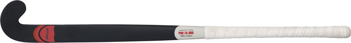 Pro Range 10.000 Hockeystick - XL-Bow - 100% Carbon - Senior - Zwart/Rood - 36,5 Inch