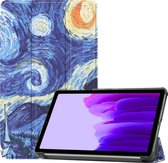 Mobigear Tablethoes geschikt voor Samsung Galaxy Tab A7 Lite Hoes | Mobigear Tri-Fold Bookcase - The Starry Night