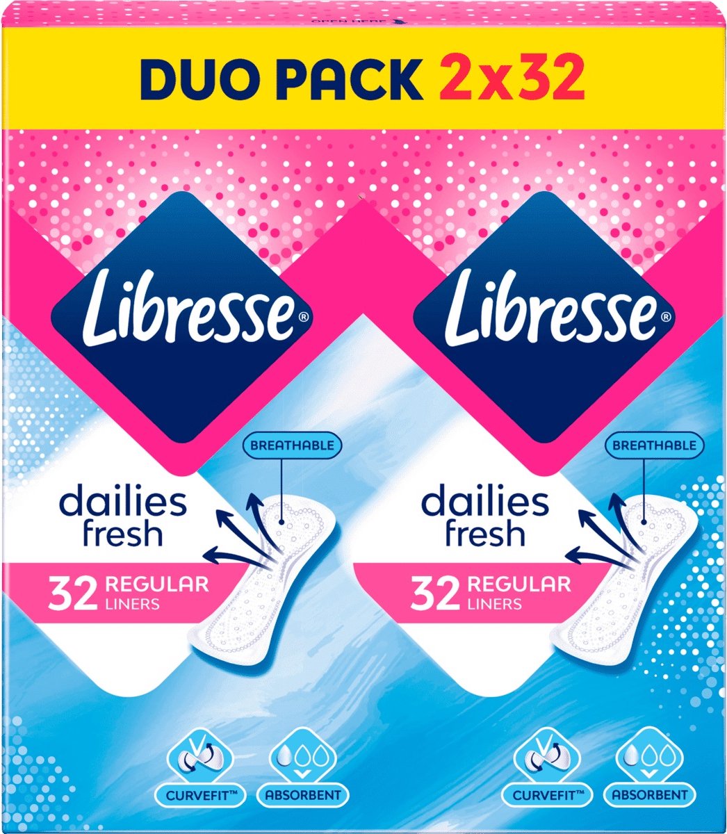 Libresse Normal Inlegkruisjes DUO 64 stuks
