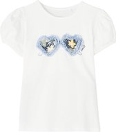 Name it t-shirt meisjes - ecru - NMFflorida - maat 122/128