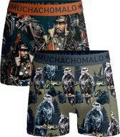 Muchachomalo-2-pack onderbroeken voor mannen-Elastisch Katoen-Boxershorts - Maat M