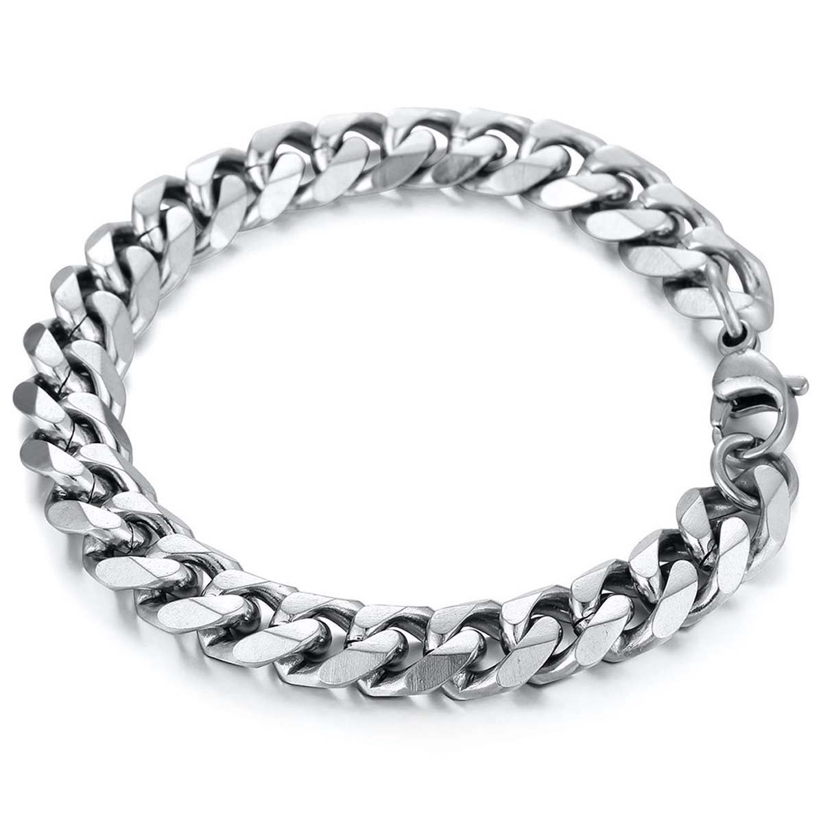 Victorious 11mm Stalen Armband Heren – Zilver – 25cm