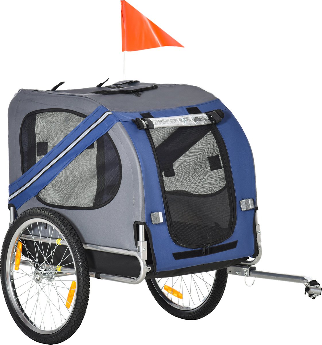 PawHut Huisdier fietsaanhanger weersbescherming hondenkar oxford-stof D00-098