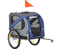 PawHut Huisdier fietsaanhanger weersbescherming hondenkar ox