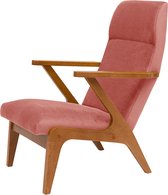 Sternzeit - Fauteuil Apollo lounge stof velvet roze