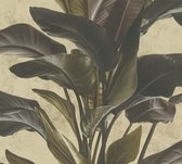 LEPELPLANT BLADEREN BEHANG | Botanisch - bruin zwart glanzend - A.S. Création Metropolitan Stories 2