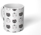 Mok - Koffiemok - Katten - Patronen - Kroon - Mokken - 350 ML - Beker - Koffiemokken - Theemok