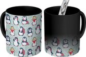 Magische Mok - Foto op Warmte Mokken - Koffiemok - Pinguïn - Winter - Design - Kind - Magic Mok - Beker - 350 ML - Theemok