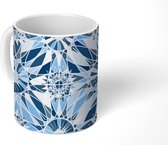 Mok - Koffiemok - Blauw - Mandala - Patronen - Mokken - 350 ML - Beker - Koffiemokken - Theemok