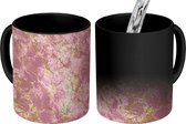 Magische Mok - Foto op Warmte Mokken - Goud - Marmer print - Luxe - Design - Magic Mok - Beker - 350 ML - Uitdeelcadeautjes