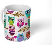 Mok - Koffiemok - Design - Uilen - Dieren - Mokken - 350 ML - Beker - Koffiemokken - Theemok