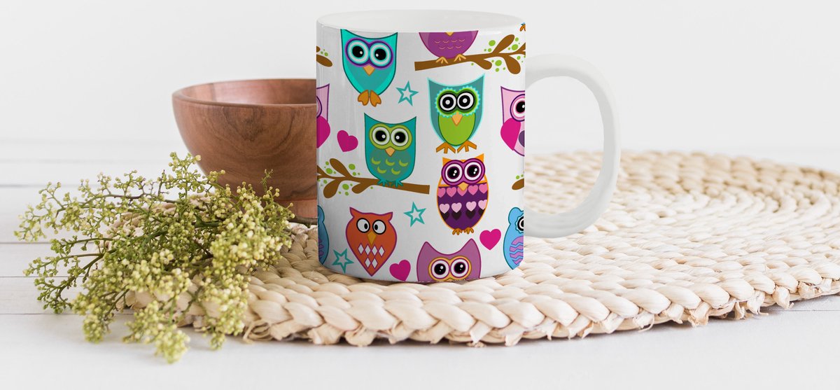 Tasses,Tasse à café couleur hibou 350ml,tasse à café,nouveauté en cadeau  d'anniversaire,tasse pour le bureau,tasse à - Type 03 - Cdiscount  Puériculture & Eveil bébé