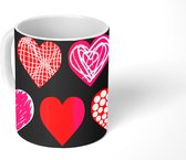 Mok - Koffiemok - Hart - Liefde - Roze - Design - Mokken - 350 ML - Beker - Koffiemokken - Theemok