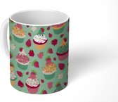 Mok - Koffiemok - Cupcake - Aardbei - Bakkerij - Design - Mokken - 350 ML - Beker - Koffiemokken - Theemok