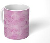 Mok - Waterverf - Patroon - Roze - Mokken - 350 ML - Beker - Uitdeelcadeautjes