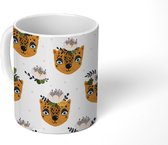 Mok - Koffiemok - Jongens - Patroon - Luipaard - Kinderen - Mokken - 350 ML - Beker - Koffiemokken - Theemok