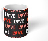 Mok - Romantisch - Valentijn - Love - Patronen - Mokken - 350 ML - Beker - Uitdeelcadeautjes